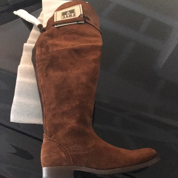Frye Molly Tassel Over The Knee Boot OTK Brown Suede Size  Frye Molly Tassel Over the Knee boot
